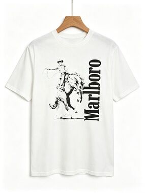 Western Cowboy Marlboro 90s Style Graphics Womens Mens T-shirt Unisex